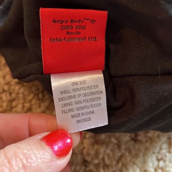 Angry Birds red hat with scarf & hand warmers attached. - Picture 6 of 6